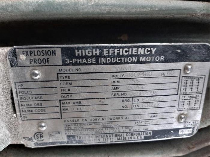 Used 50 HP MYERS HIGH SPEED DISPERSER - FLOOR MOUNT - VARIABLE SPEED