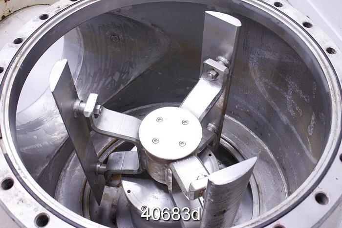 Used Bird Axiguard 7 Pressure Screen, Stainless Steel, 3-Foil Rotor #40683