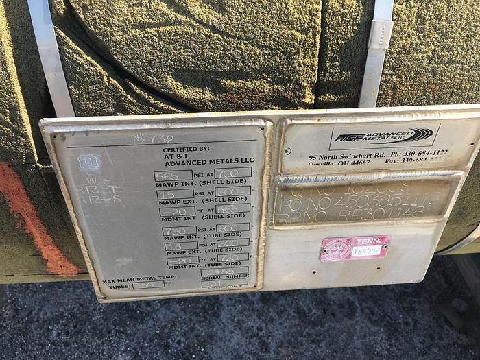Used Unused AT&F Advanced Metals approximately 1,450 square foot Shell and Tube Heat Exchanger