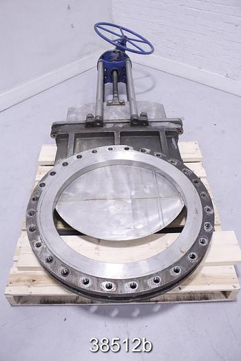 Used True Line 30" Hand Operated Knife Gate Valve with Zidell Gear Box #38512