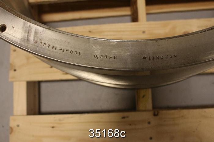 Unused Black Clawson UV100 Pressure Screen Basket, .010" Slots #35168