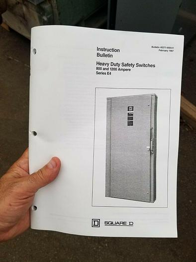 Used Square D 800-1200 Amp Series E4 Heavy Duty Safety Switch