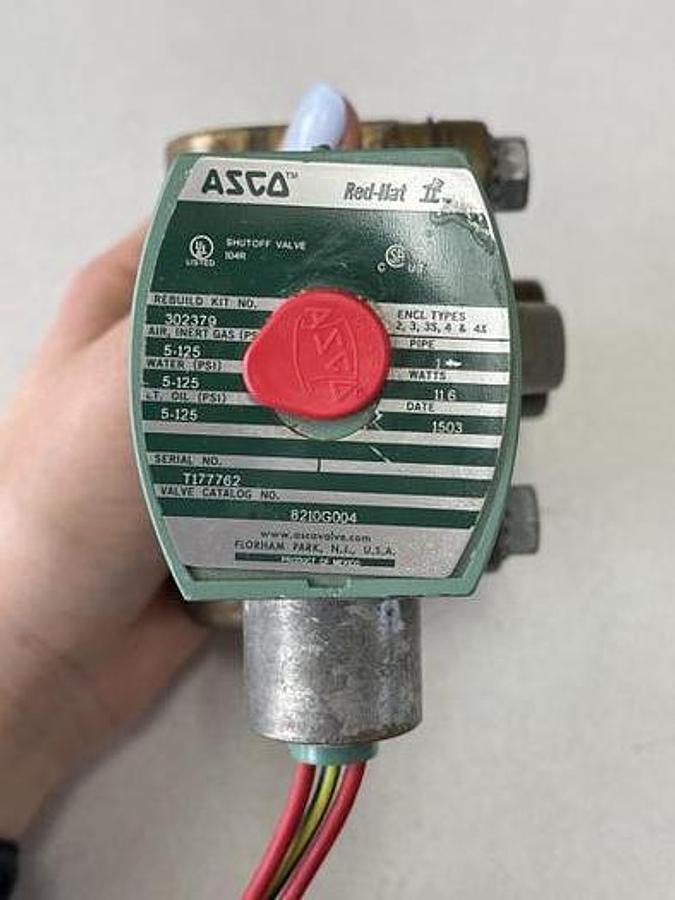 Used 1" 24 volt Red Hat Asco Valve