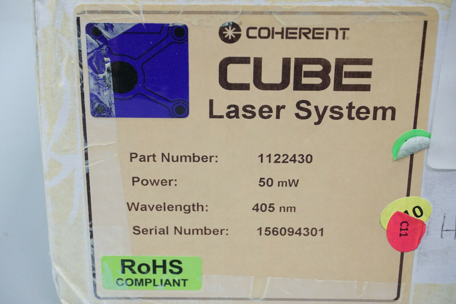 Coherent Cube Diode Laser System 1122430 405nm 20mW