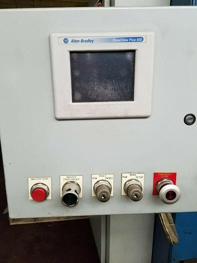 Used 2007 Acubuilt lathe welder Miller power supplies, rotating fixture allen Bradley
