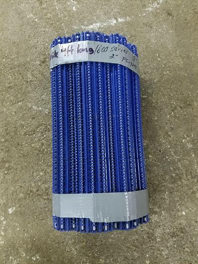 Used Flighted Conveyor belt Blue 4' by 18"