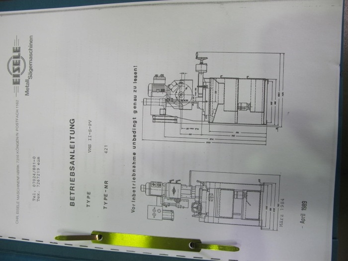 Gebraucht Kreissaege Eisele VMS II - S - PV Typ 421