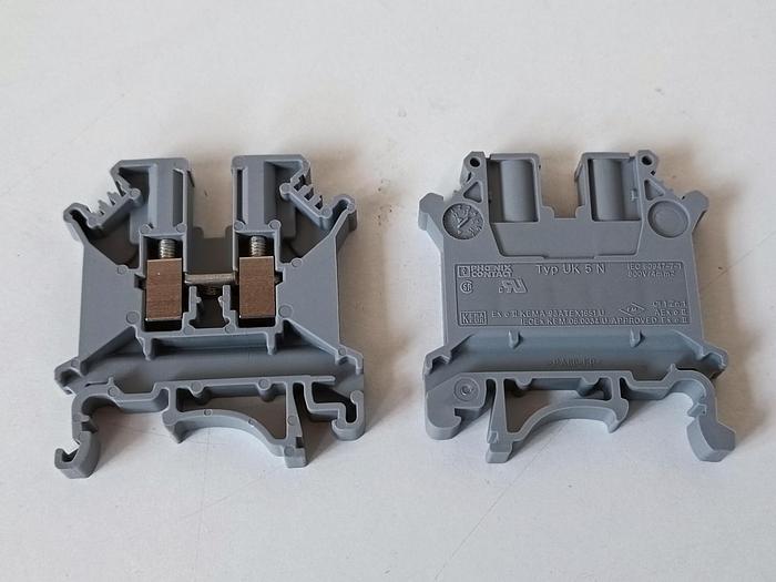 50 Stück Durchgangsklemme, UK 5 N grau, Phönix neu