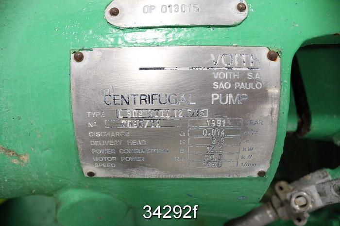 Used Voith L309GIII12.5/15 Centrifugal Pump, 5x6 #34292