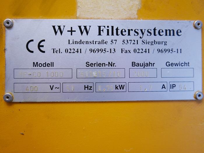 Gebraucht Ölnebelabsaugung für CNC Maschinen W+W Filtersysteme