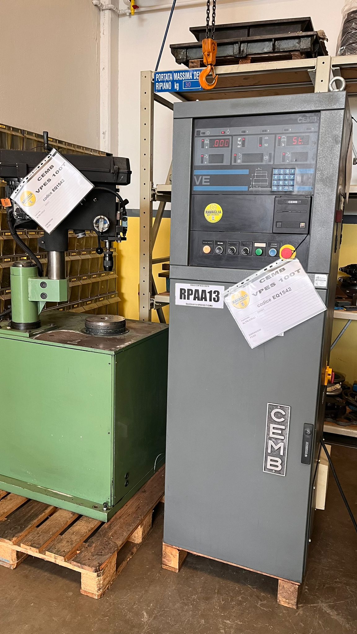 Usato Equilibratrice-Bilanciatrice verticale per volani CEMB VPES 100 T