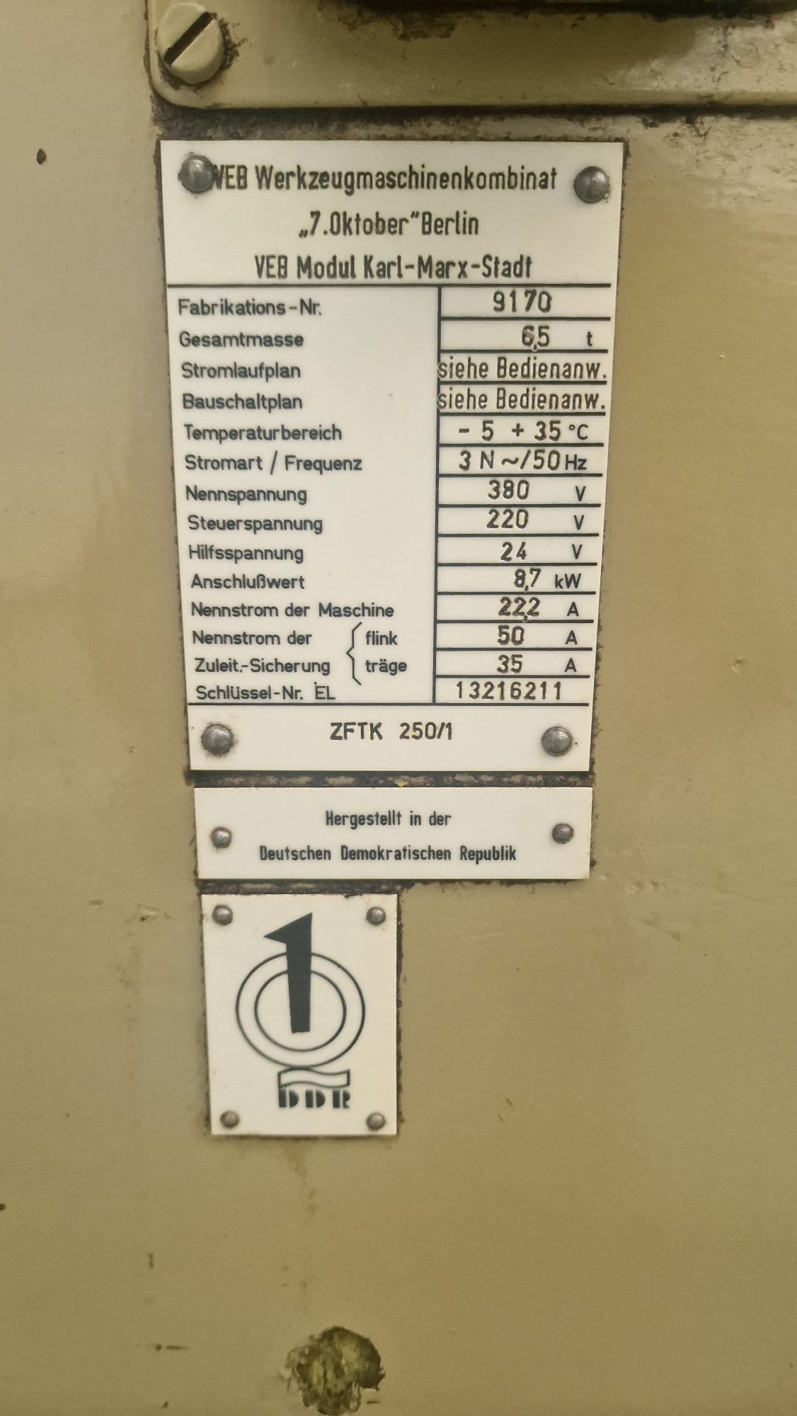 Usato Dentatrice per conici diritti MODUL ZFTK 250/1