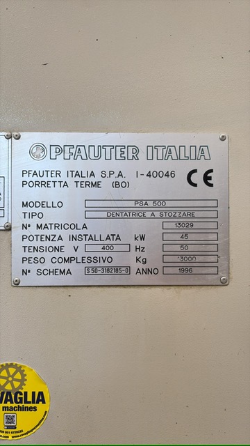 Usato Dentatrice a coltello GLEASON PFAUTER PSA 500 CNC