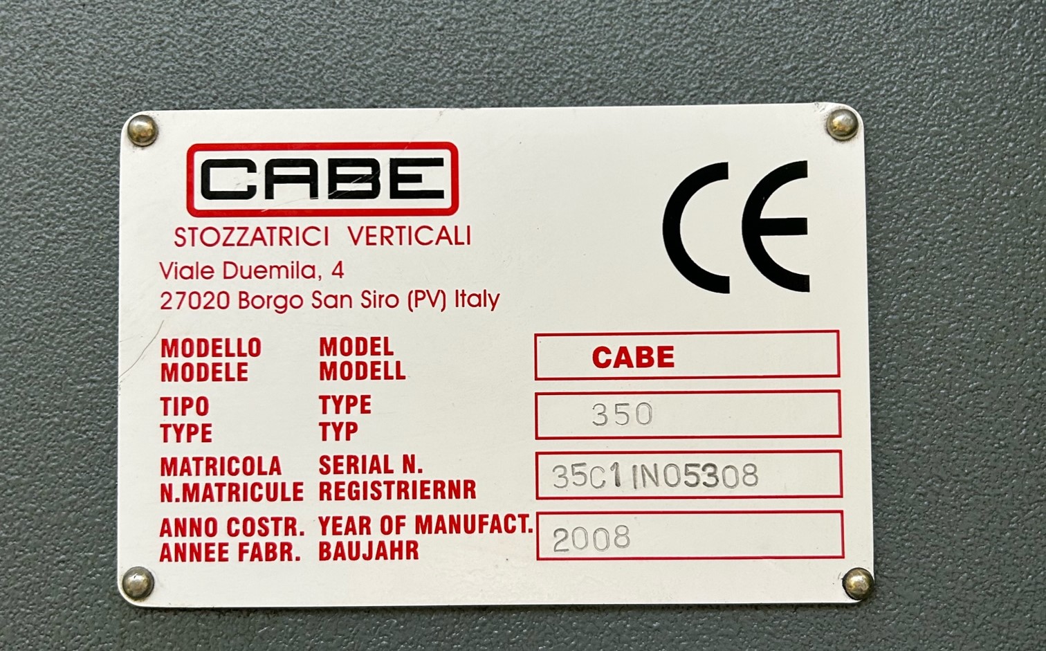 Usato Stozzatrice CABE 350