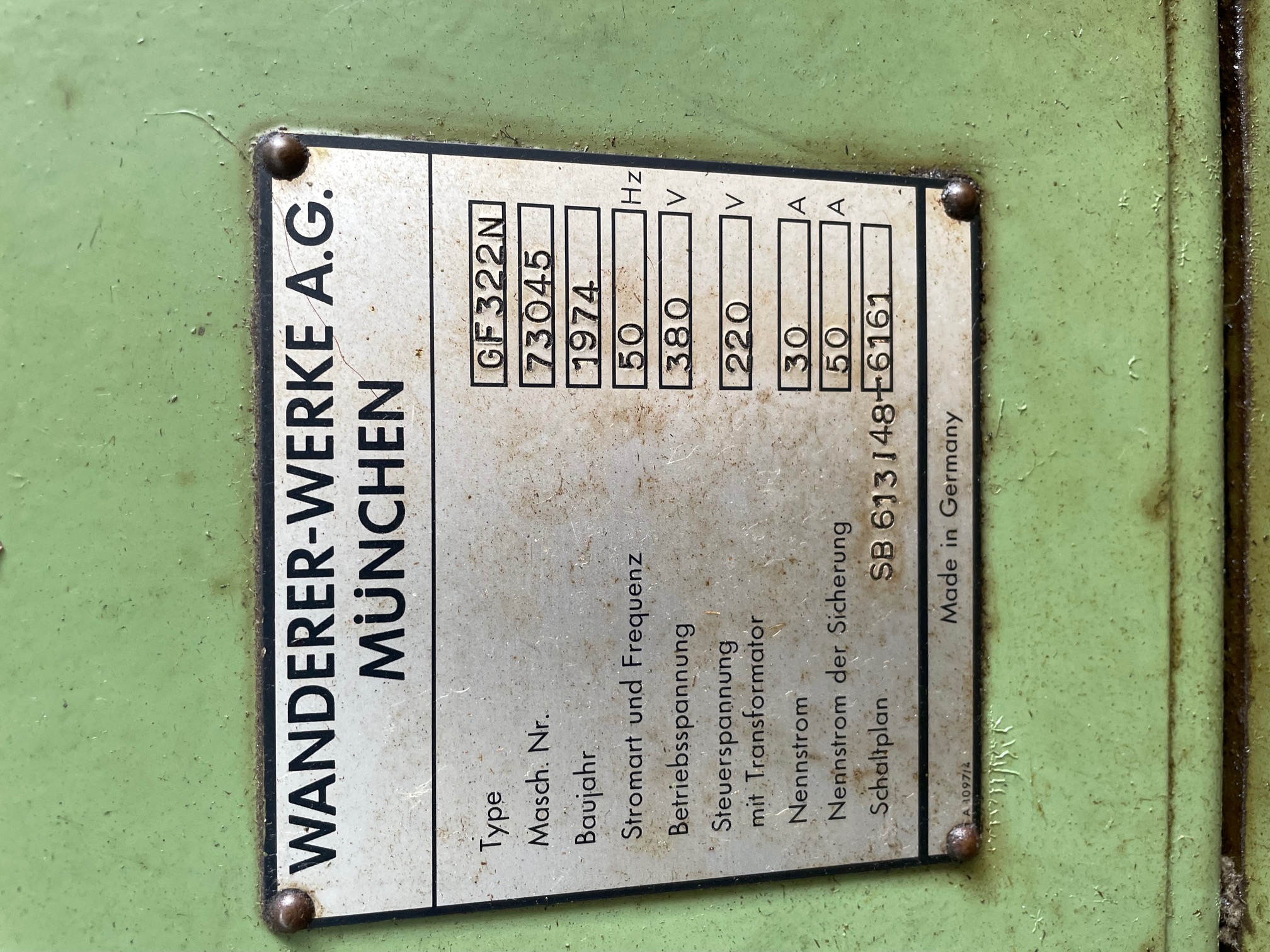 Usato Fresatrice per scanalati WANDERER GF322