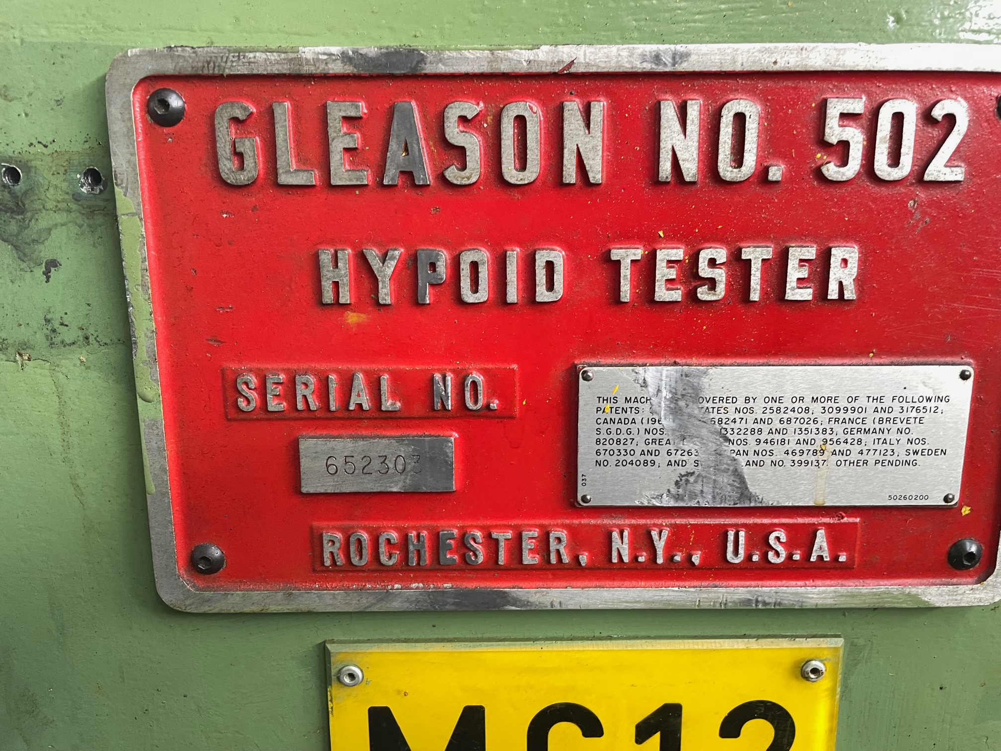 Usato Tester per ingranaggi ipoidi GLEASON 502