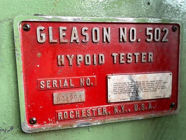 Usato Tester per ingranaggi ipoidi GLEASON 502