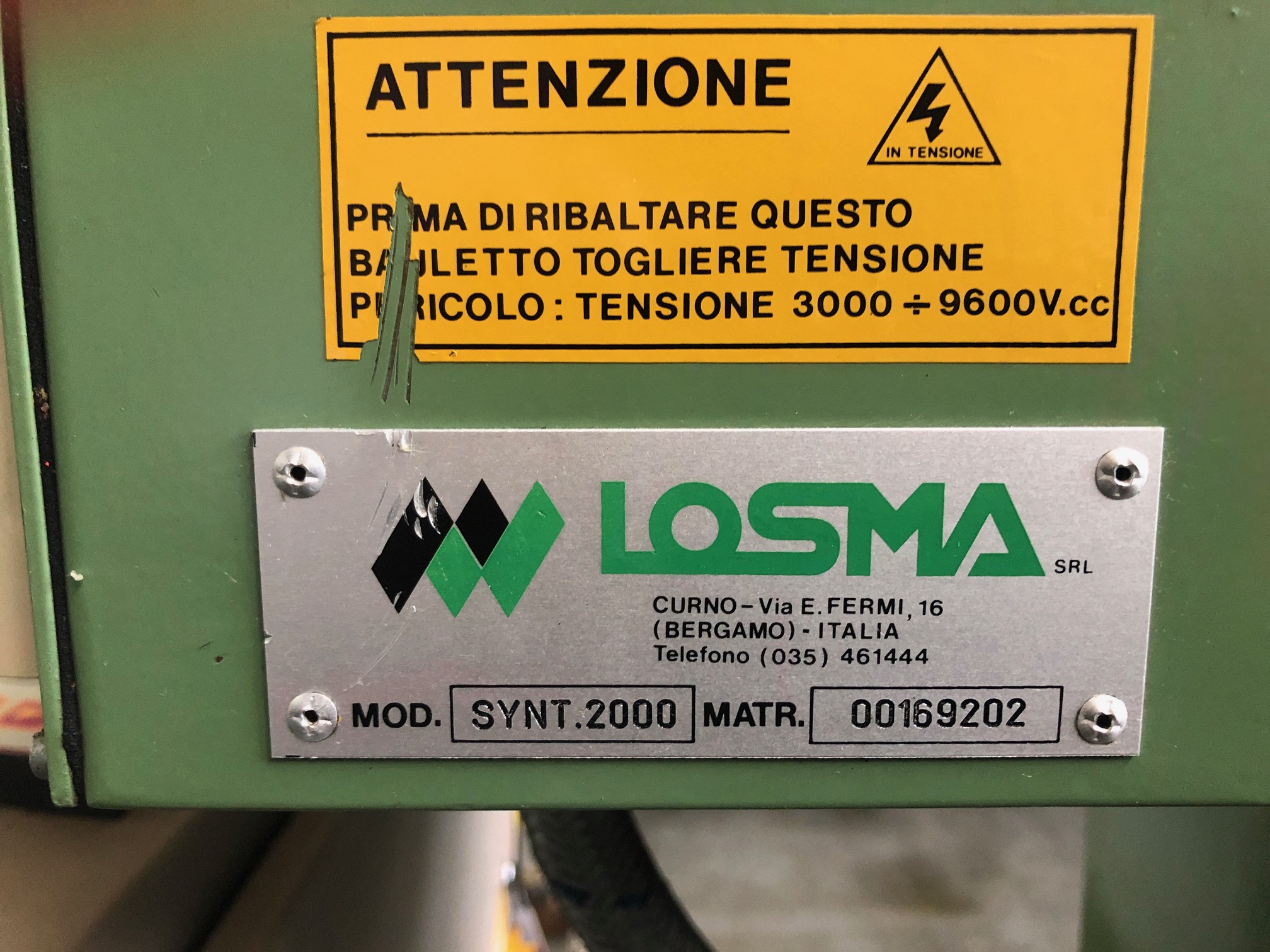 Usato Aspiratore per nebbia d'olio LOSMA con filtro elettrostatico
