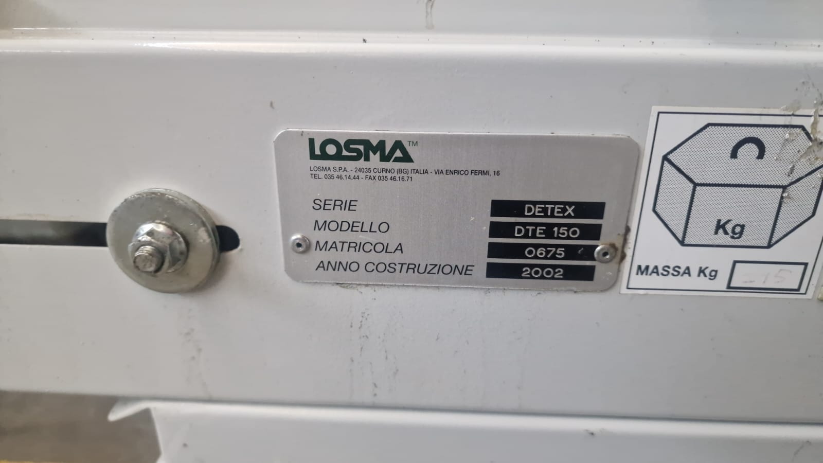 Usato Vasca ad alto filtraggio per rettifiche LOSMA DETEX DTE 150