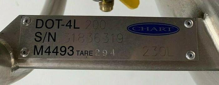 Used CHART Dura-Cyl 31836319 Liquid Nitrogen Container 230LP/230L