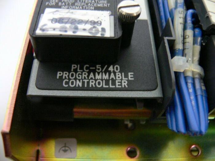 Used Allen Bradley 1771-A4B 16 Slot Chassis w/ PLC-5/40 Controller, 2 Input, 3 Output