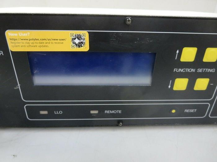 Used PolyTec, OFV3001, Vibrometer Controller, 100/115/230 VAC, 50/60 HZ, Powers On