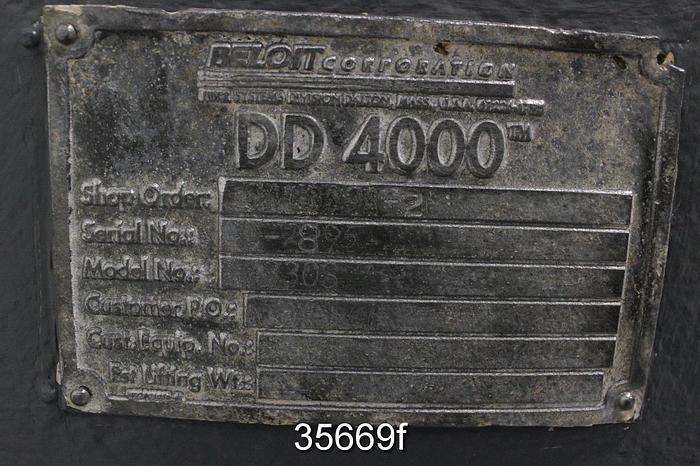 Used Beloit DD4000 30" Refiner, Model 4330S #35669