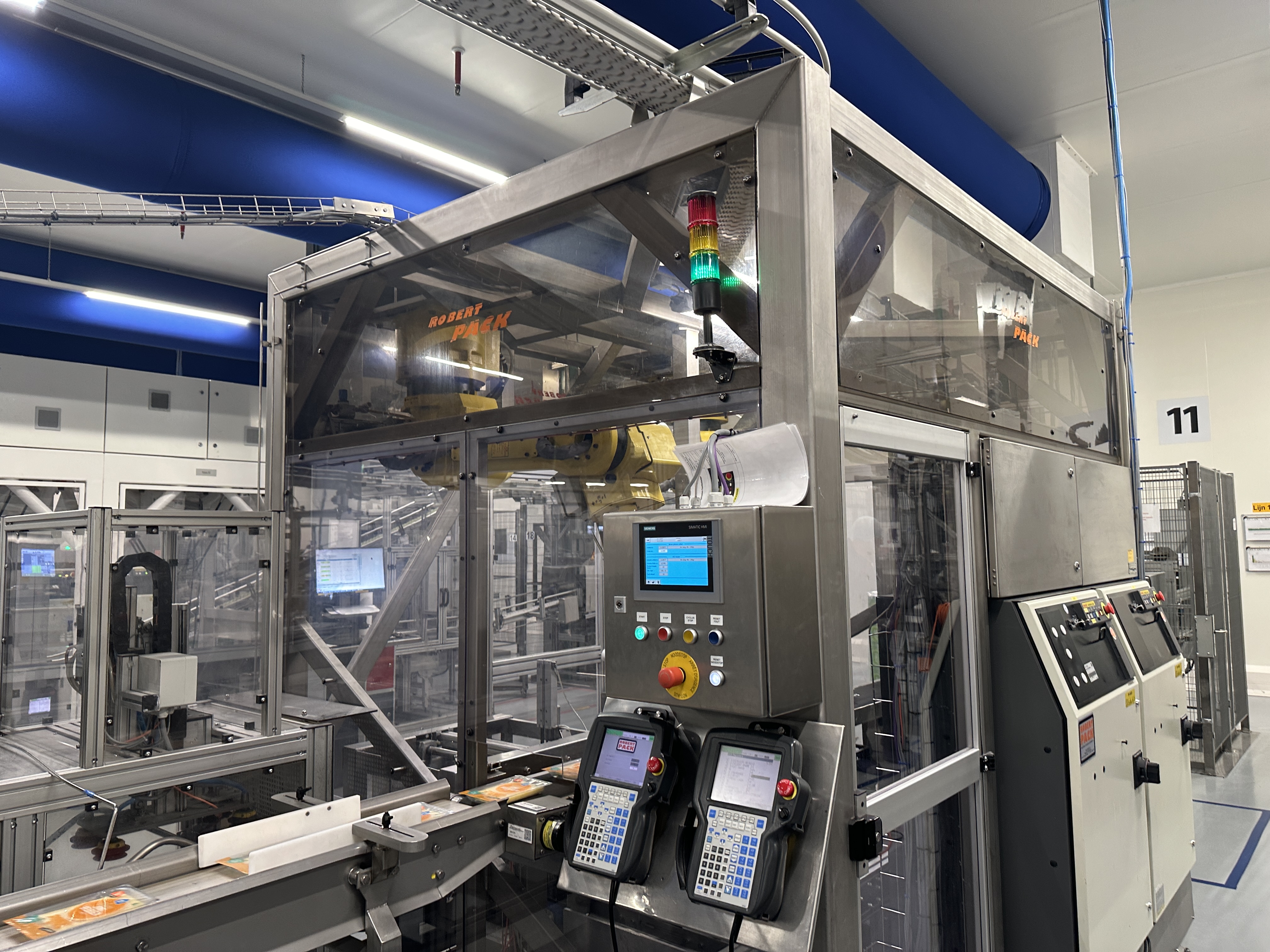 Used Multivac R530 complete line with Weber