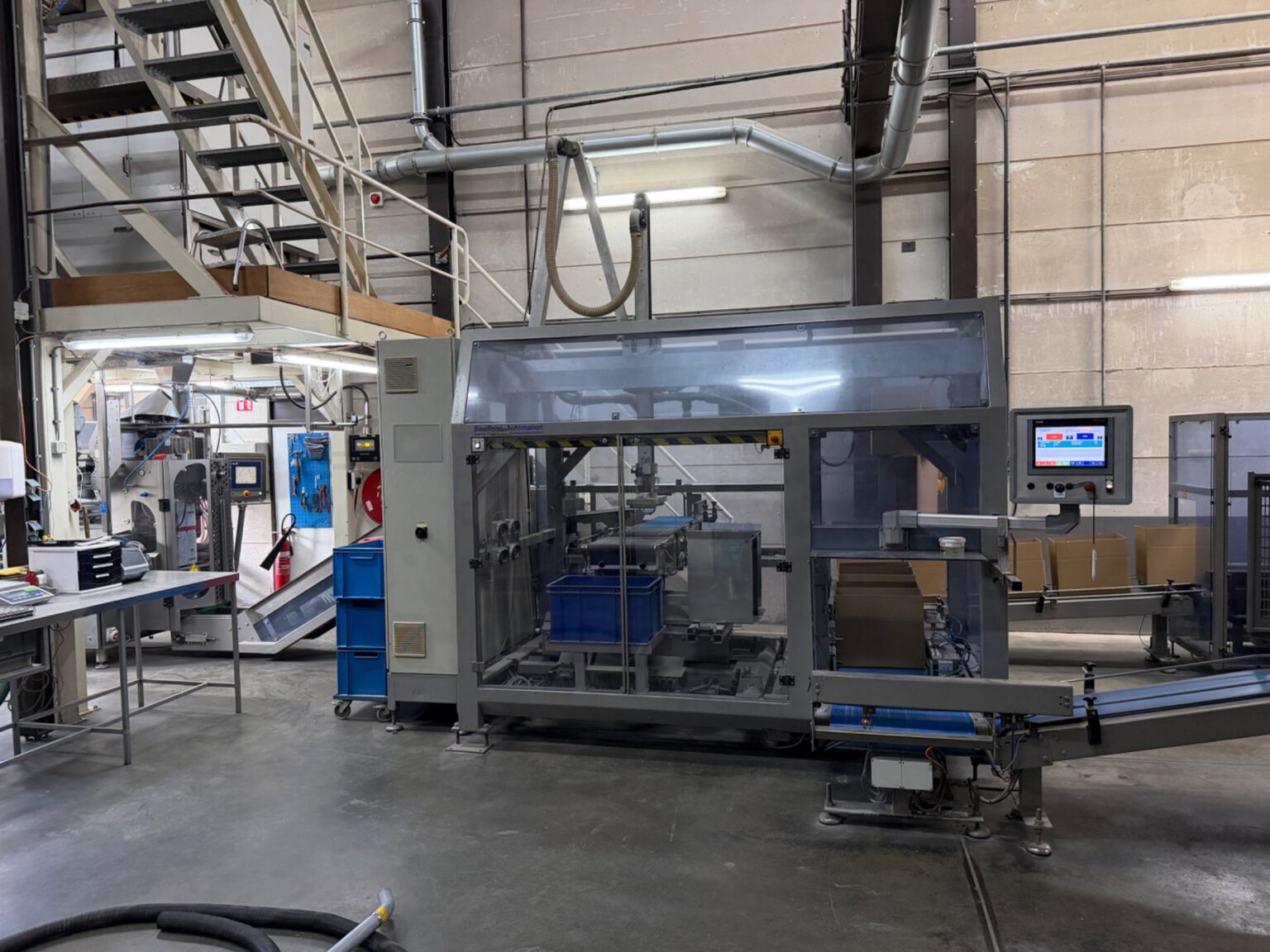 Used Complete weighing, packaging and case packing line with Yamato and GEA SmartPacker SX400
