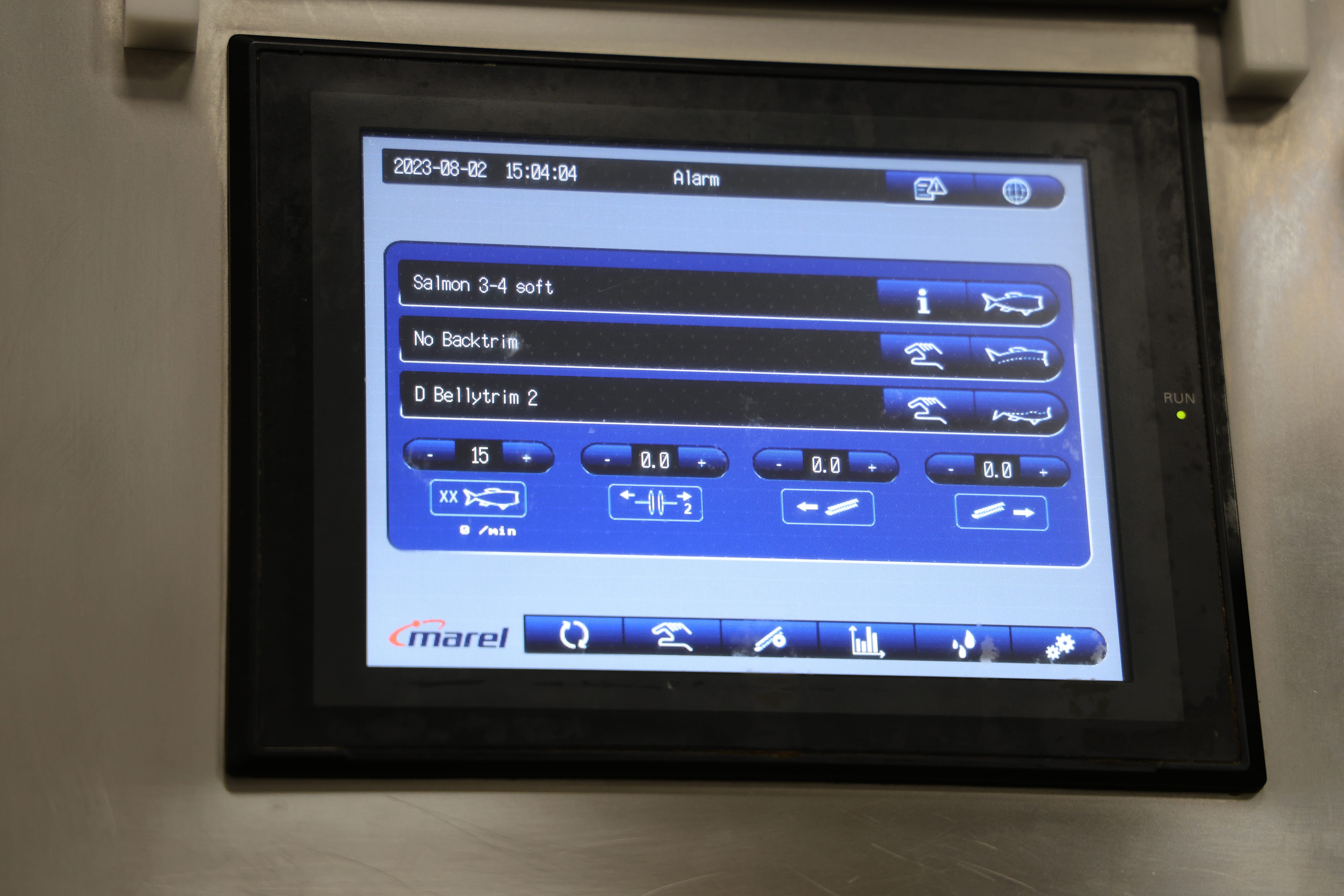 Used 2016 Marel 2730 filleting line with back-bone and belly trim