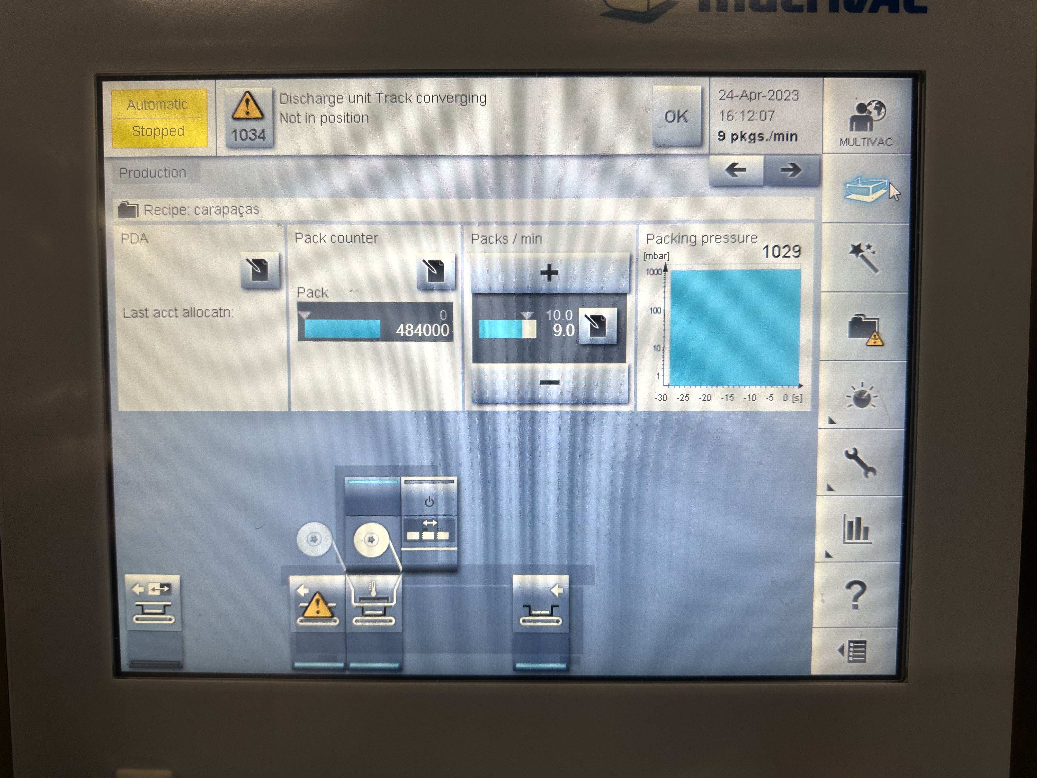 Used 2015 Multivac T300 with skin and MAP