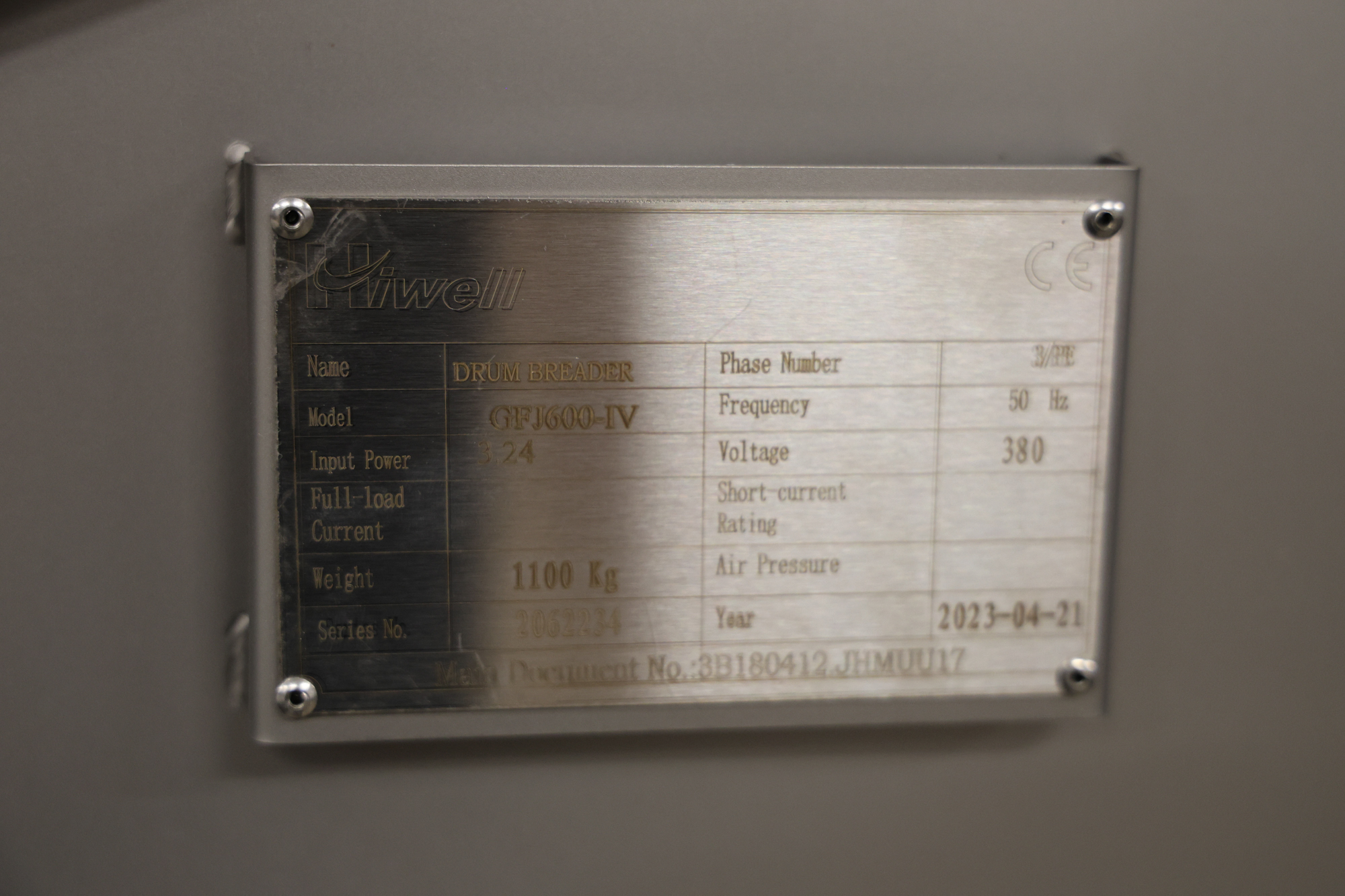 Used 2023 Hiwell Drum breading line