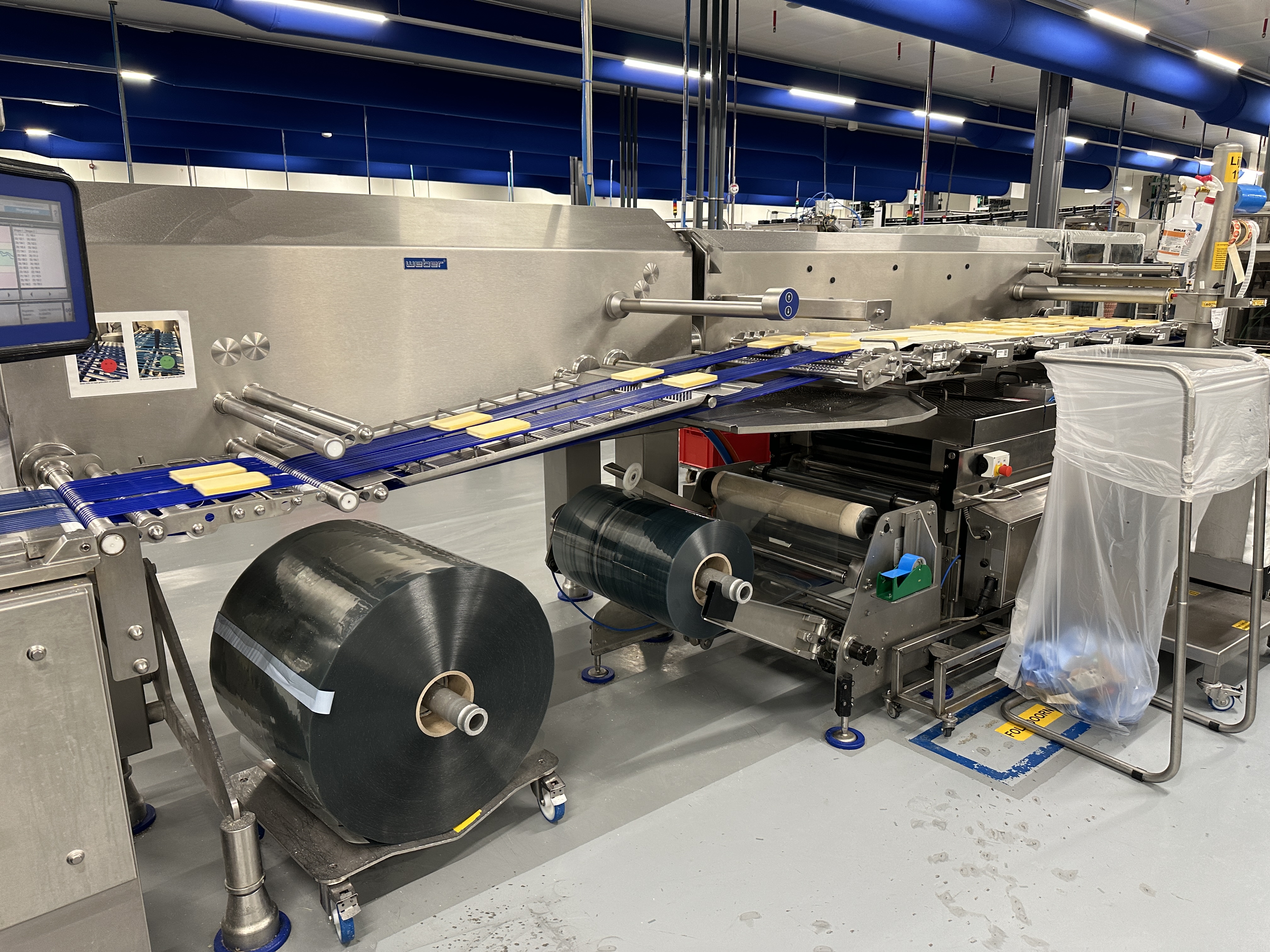 Used Multivac R530 complete line with Weber