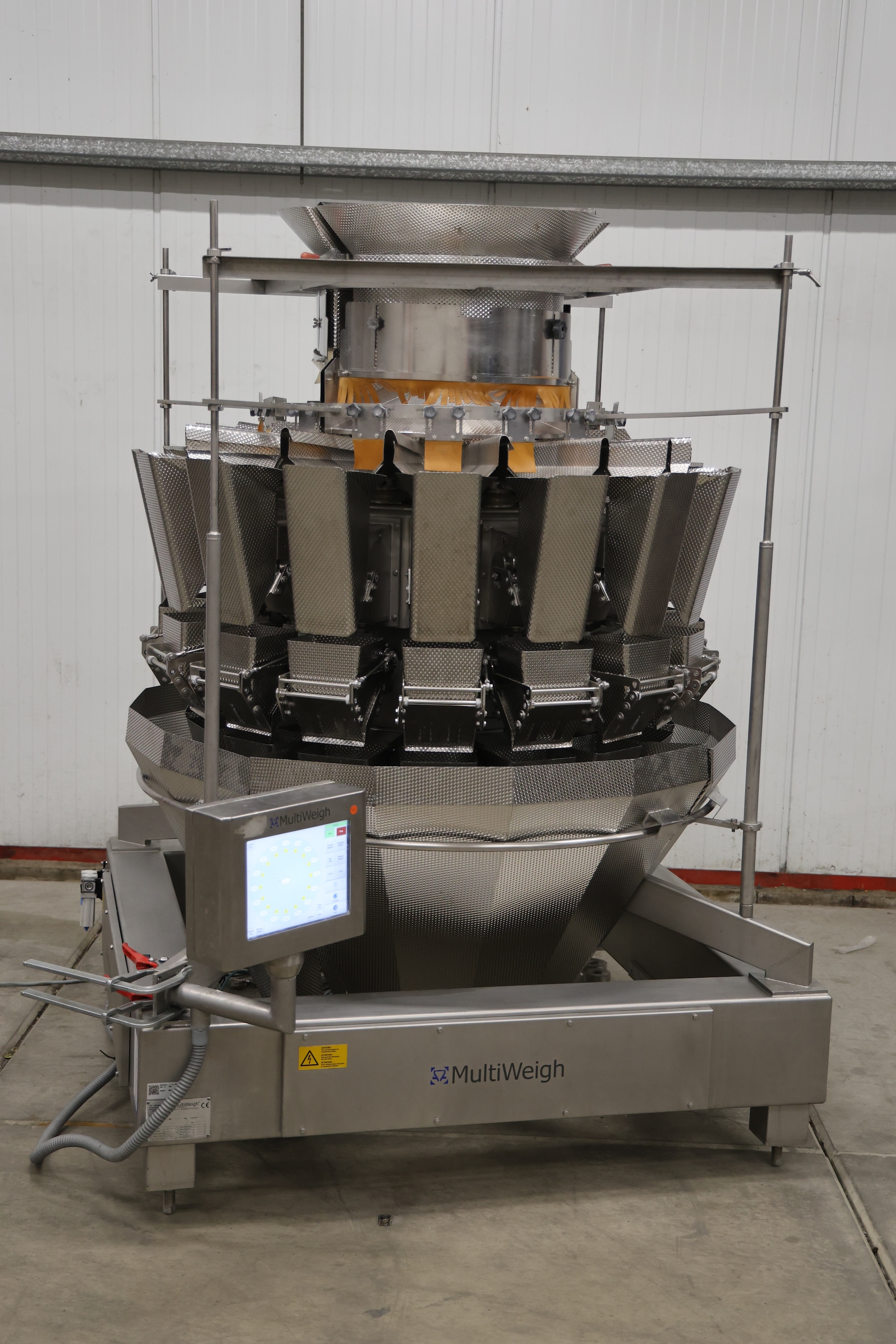 Used 2015 Multiweigh 16 heads (3-mix) multihead with memory buckets