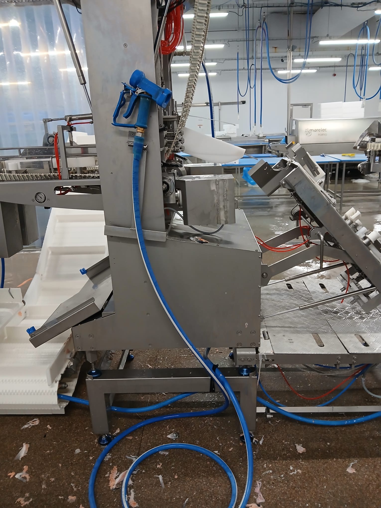 Used 2012 Marel 2630 filleting line with 2620 and knife sharpener