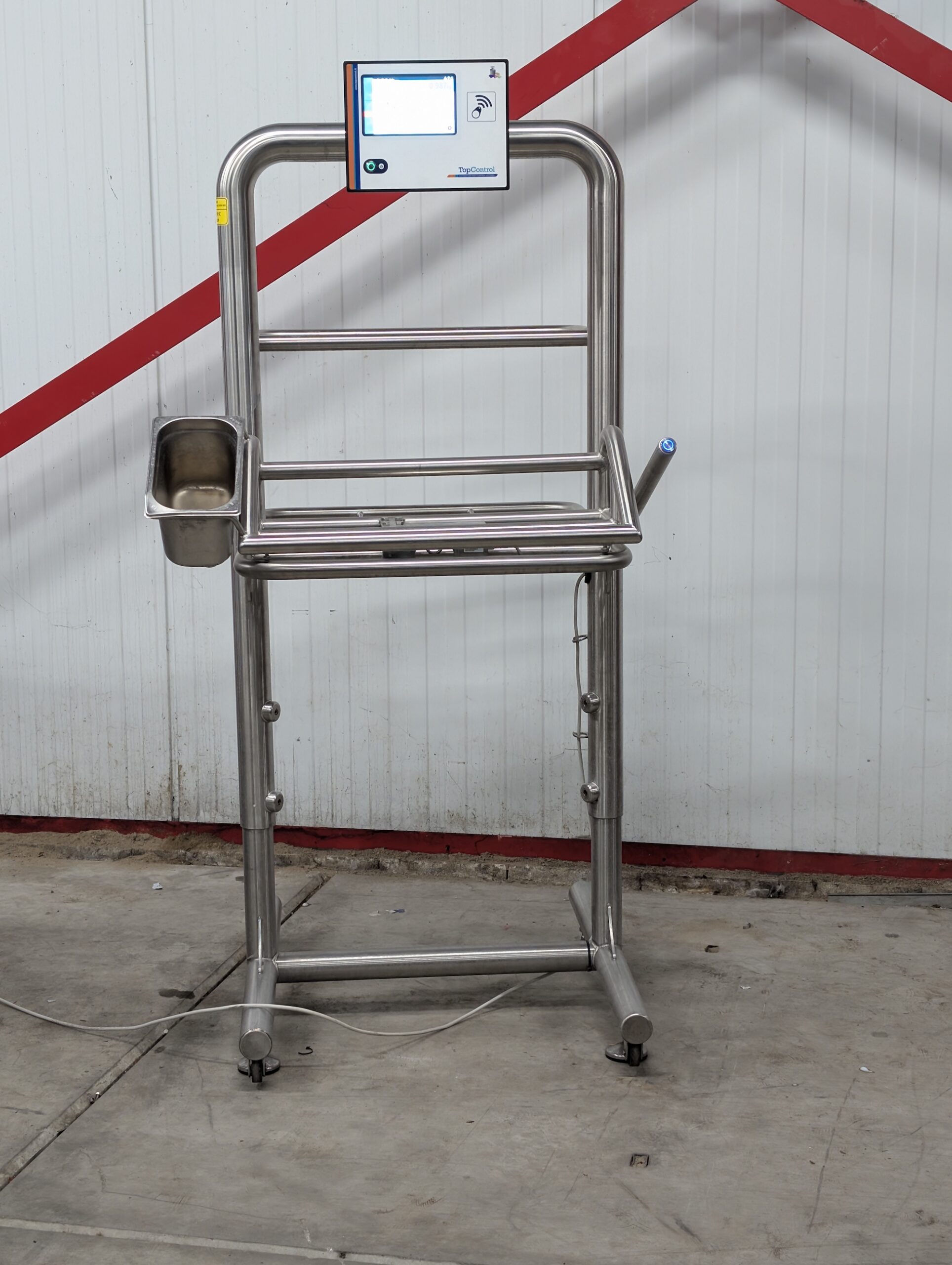 Used Top Control weighing scale with touchscreen indicator and stainless frame