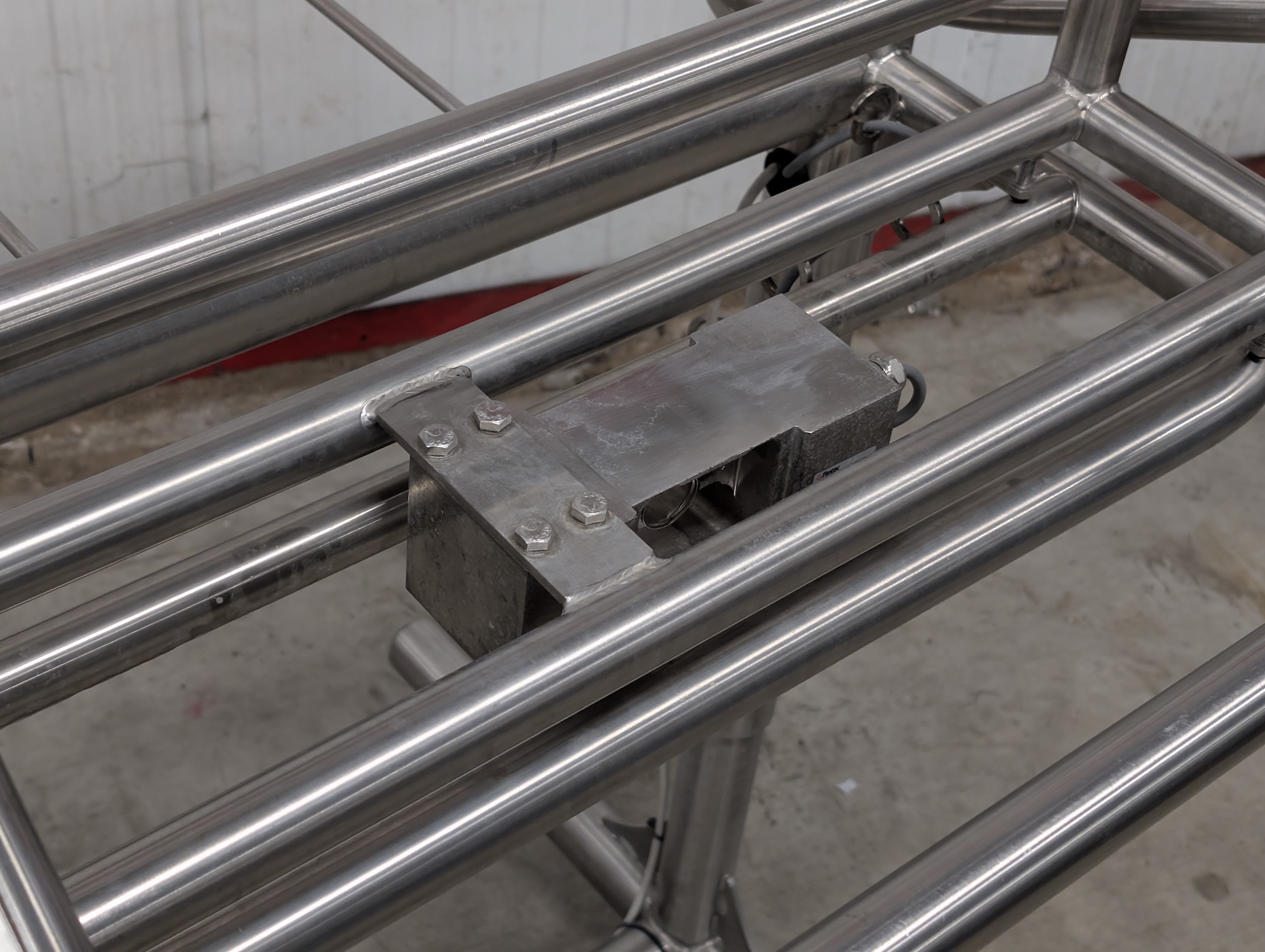 Used Top Control weighing scale with touchscreen indicator and stainless frame