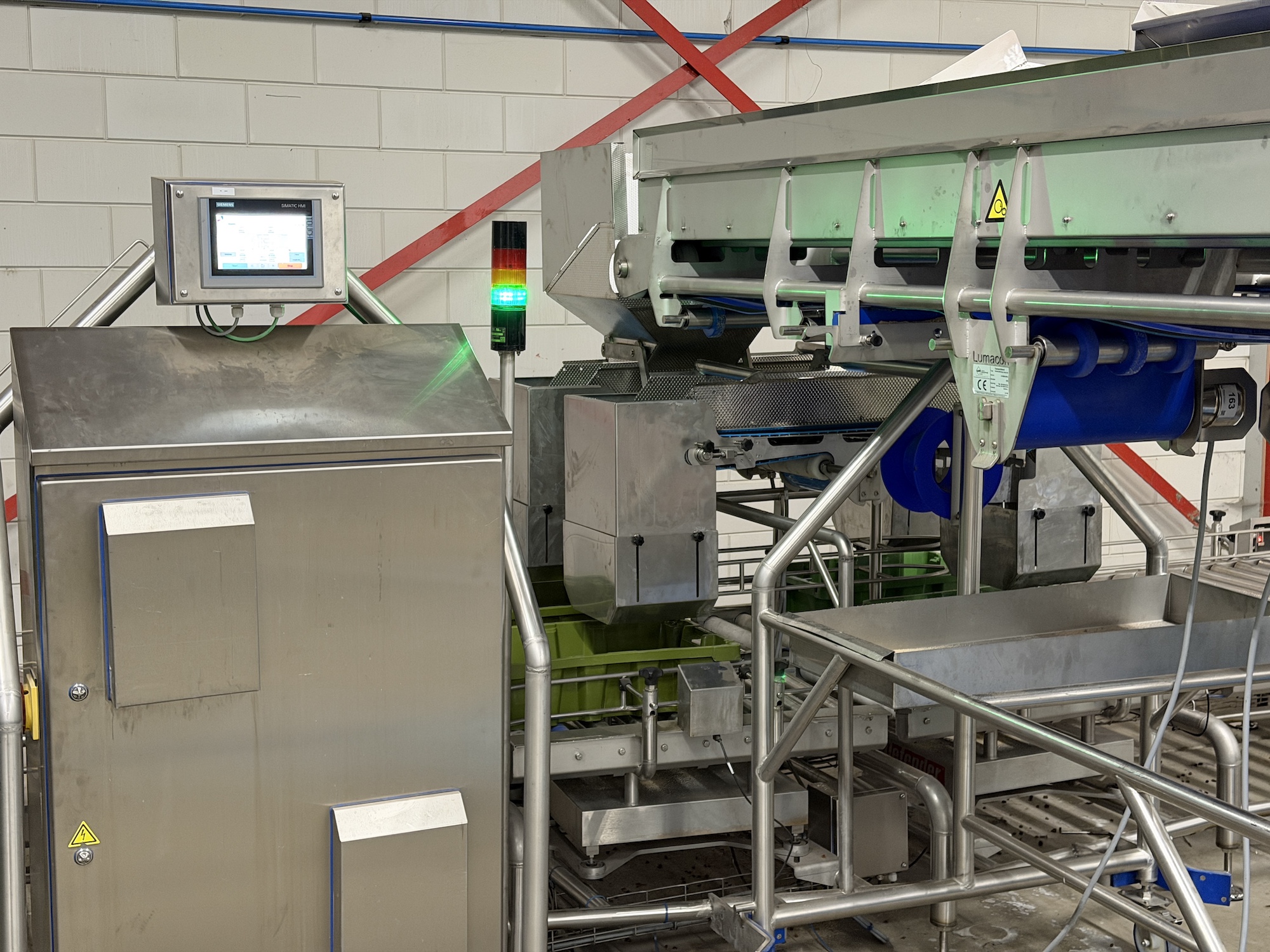 Used 2021 Lumacon automatic crate filling line