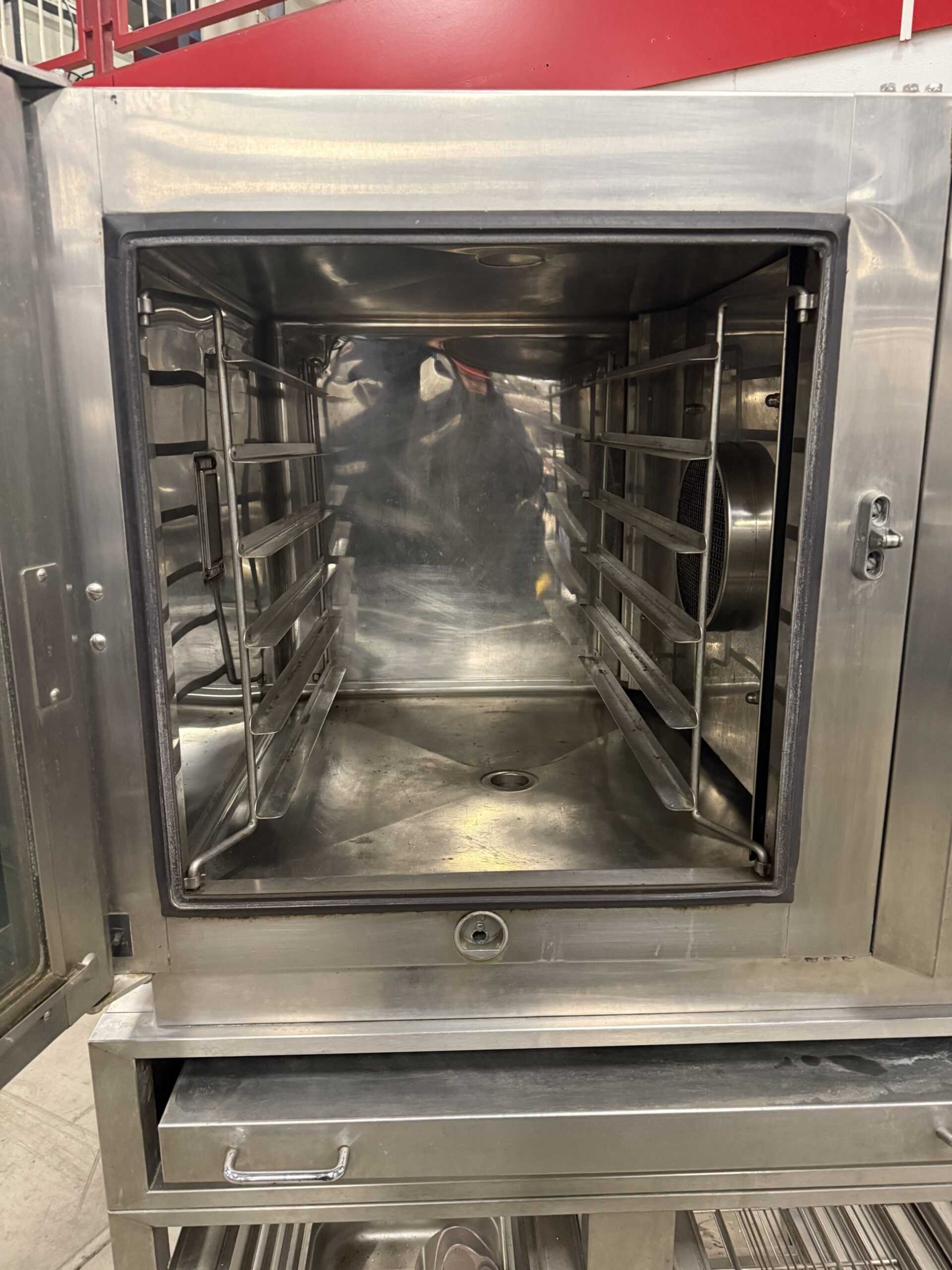 Used Leventi Combimat DGT combi steamer with stand
