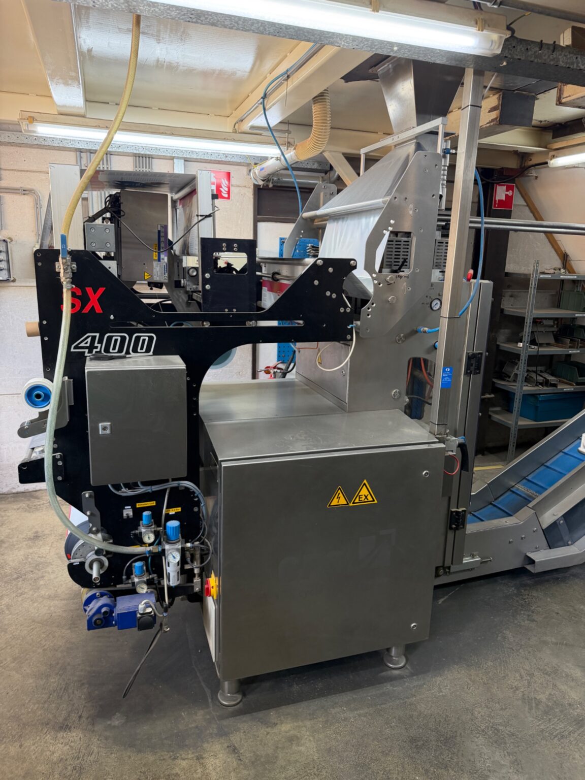 Used Complete weighing, packaging and case packing line with Yamato and GEA SmartPacker SX400