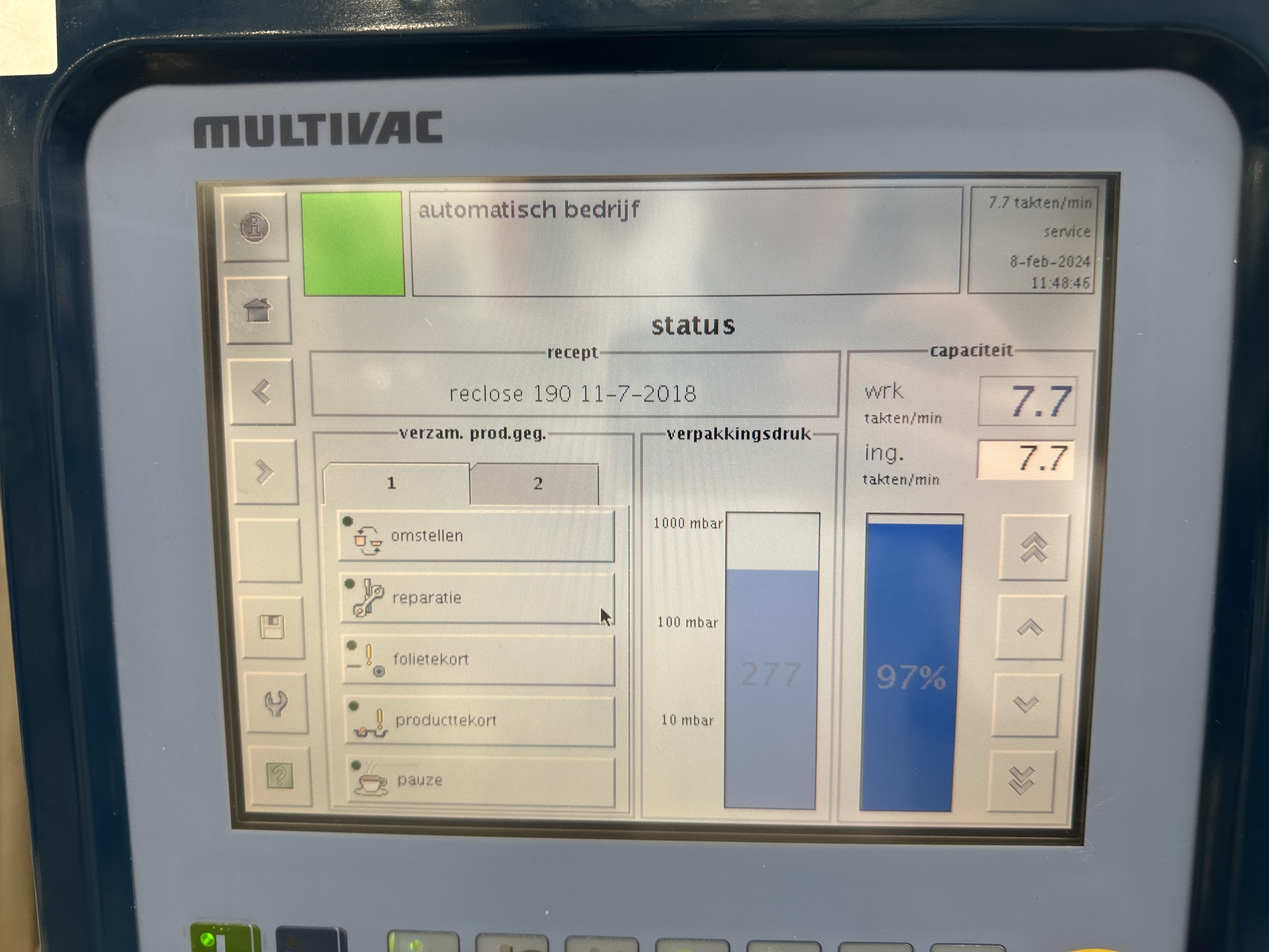 Used Multivac R530 complete line with Weber