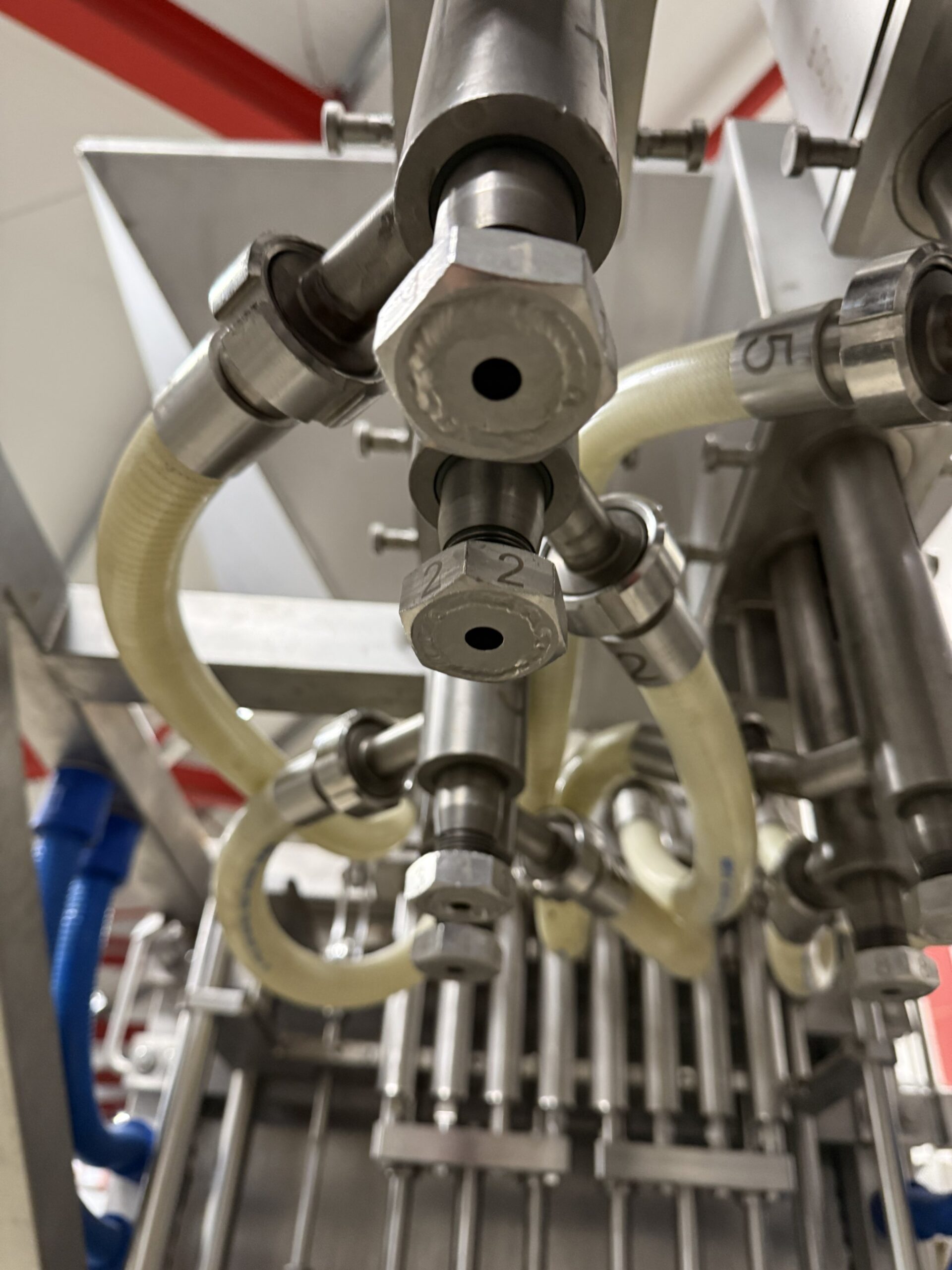 Used 8-head volumetric liquid filler for brine and sauces