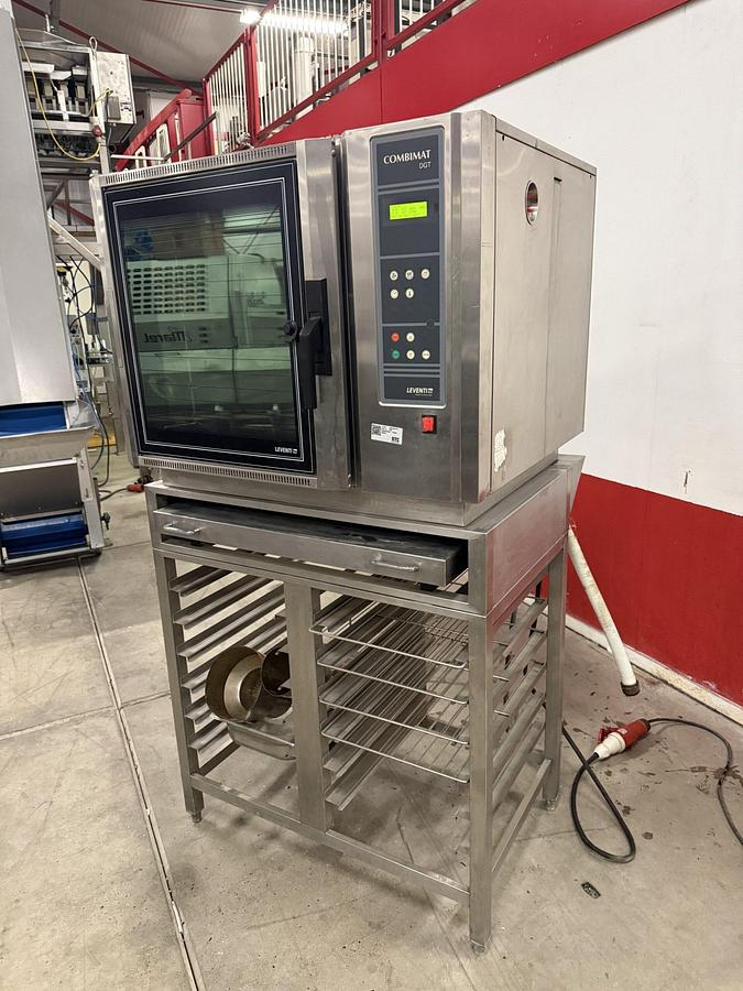 Used Leventi Combimat DGT combi steamer with stand
