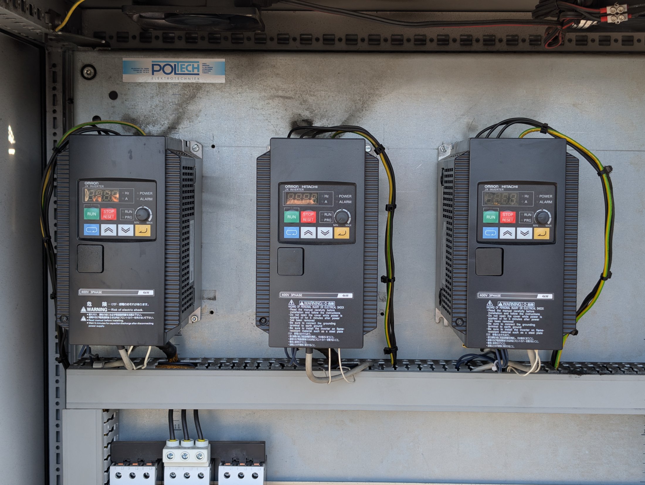 Used Bora SAP 450 three-pump vacuum unit with control cabinet