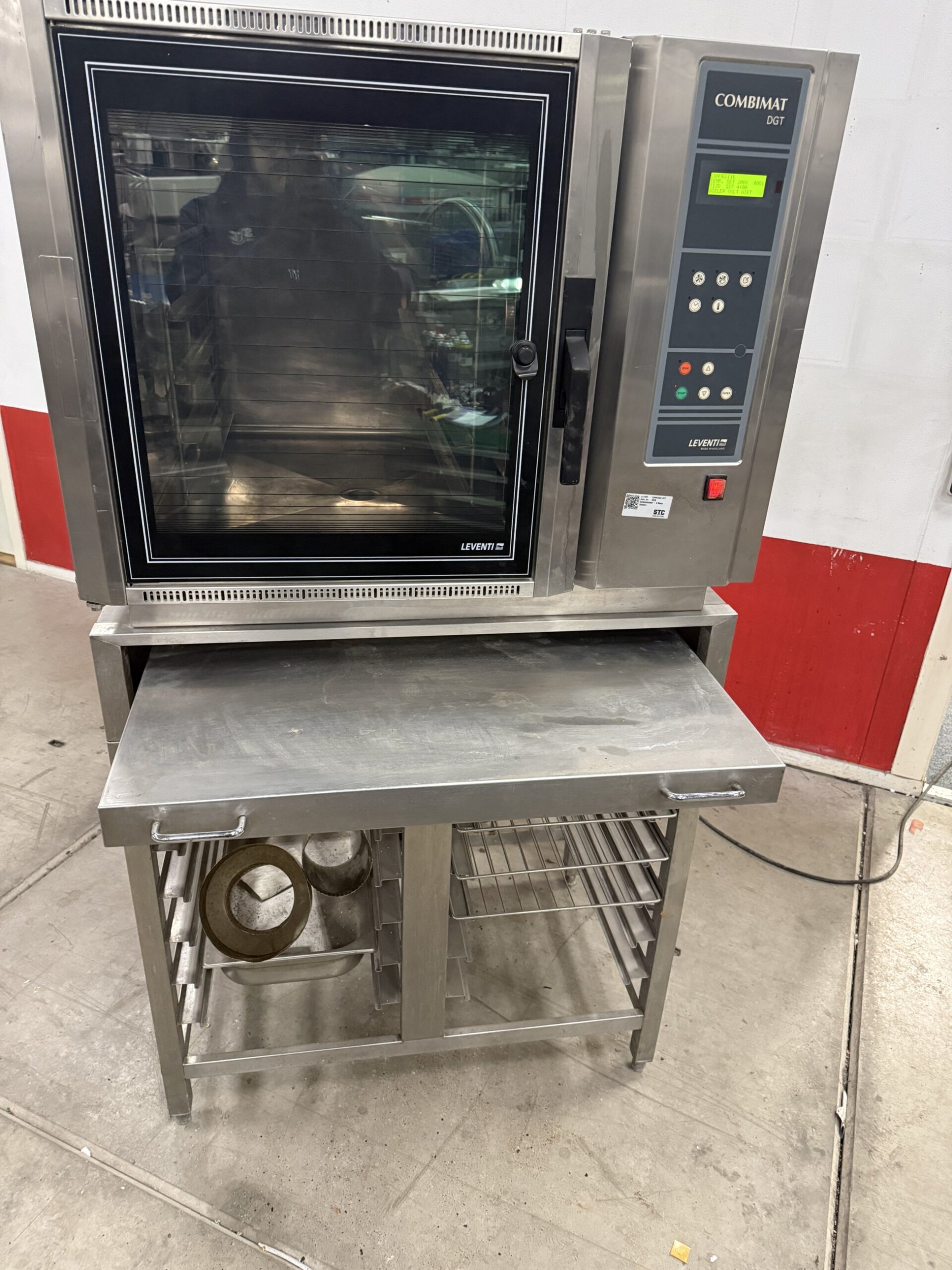 Used Leventi Combimat DGT combi steamer with stand