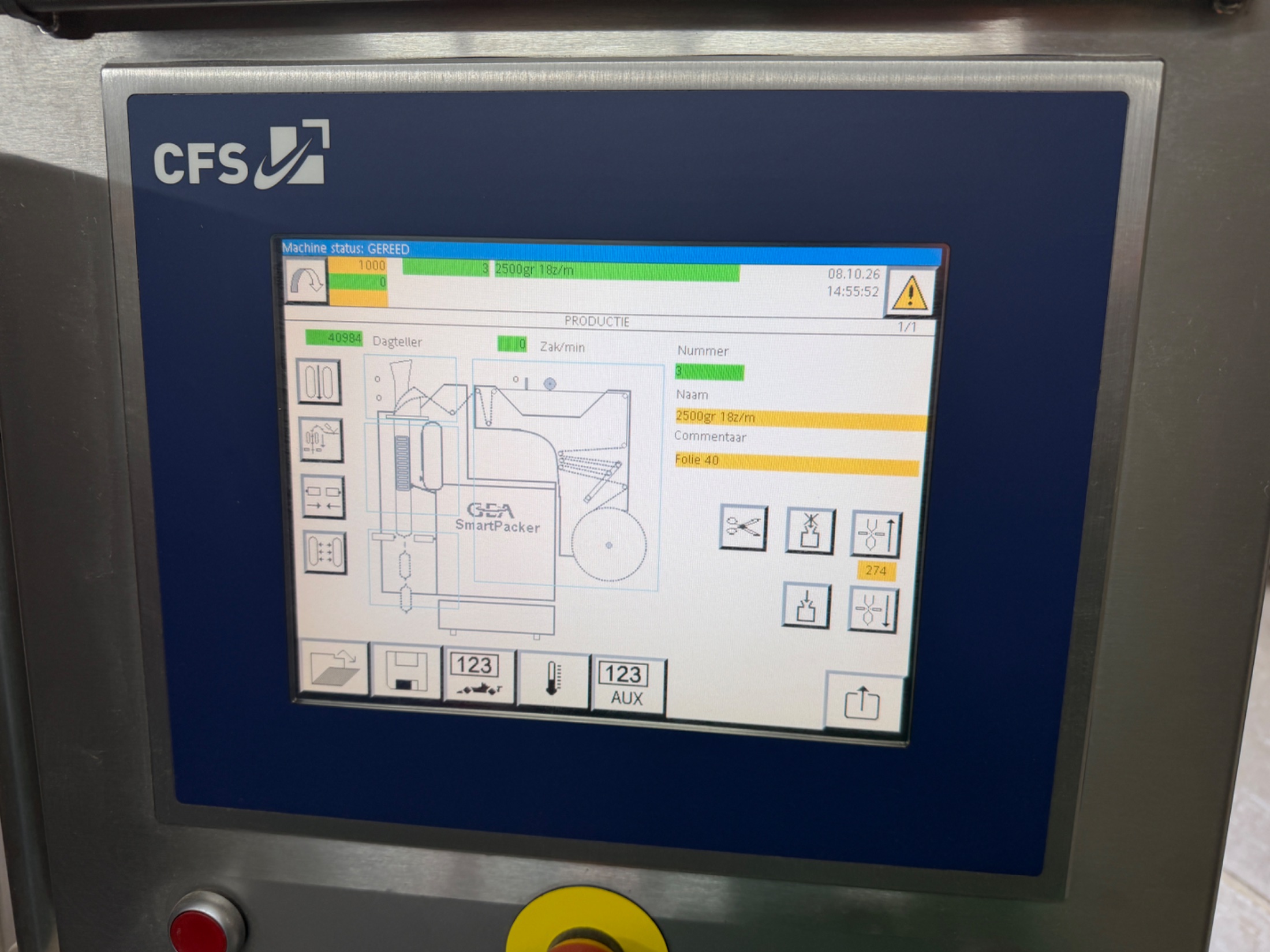 Used Complete weighing, packaging and case packing line with Yamato and GEA SmartPacker SX400