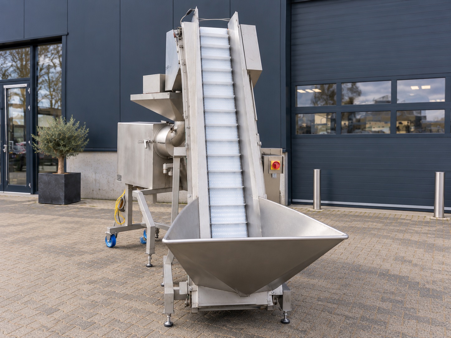 Used 2018 Kronen KUJ cube, strip and slice cutting machine with infeed conveyor