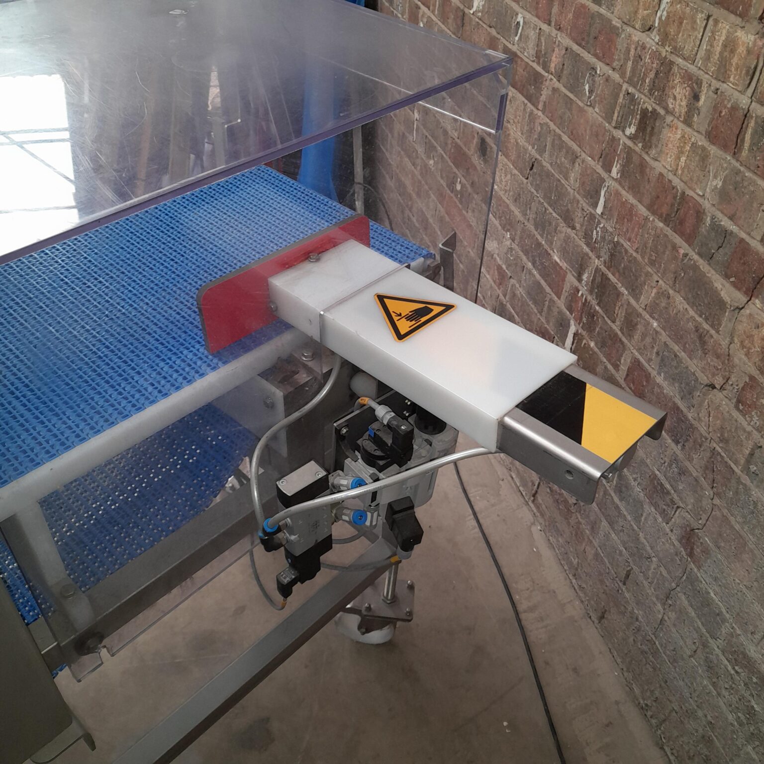 Used 2021 Minebea Intec metal detector with conveyor