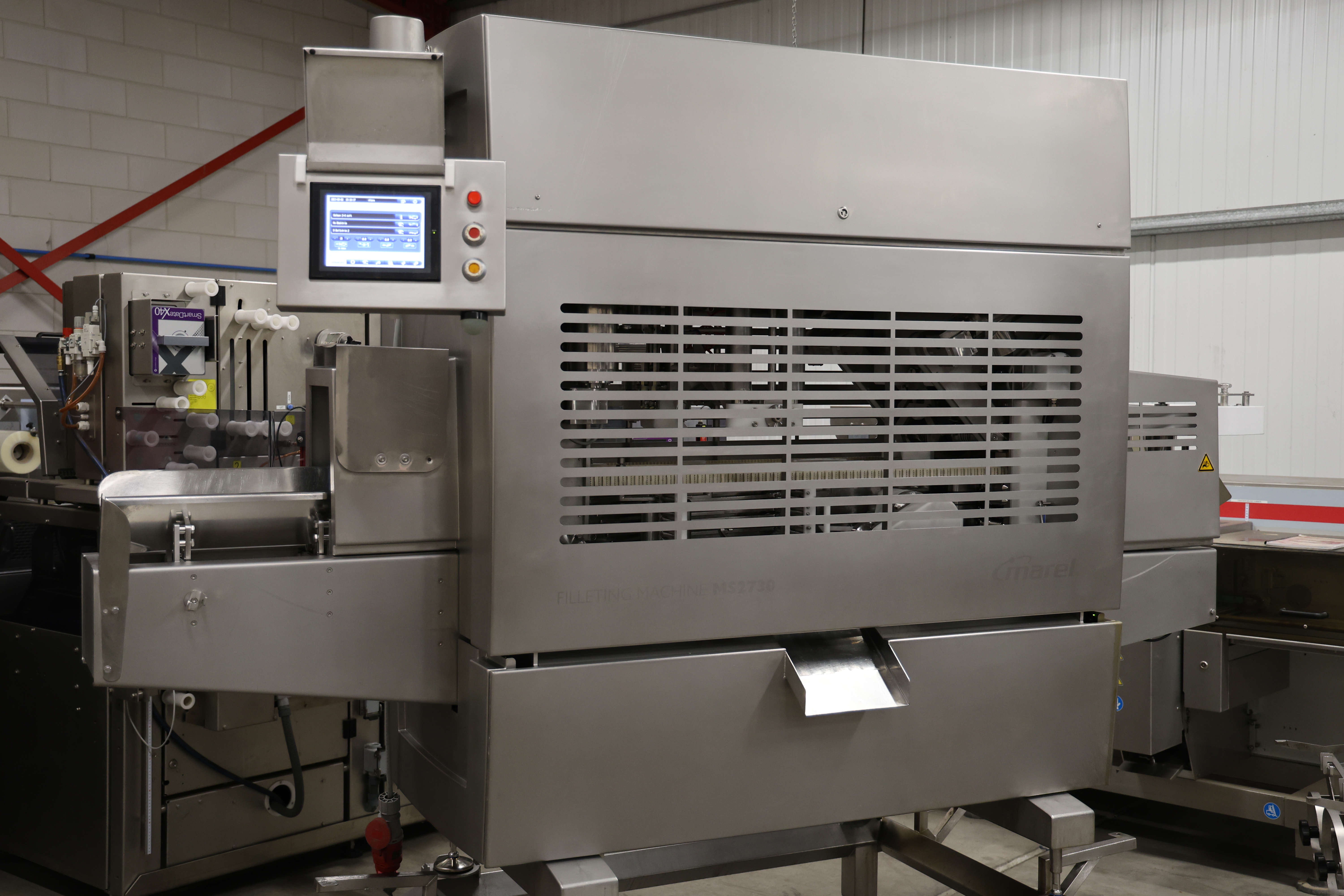 Used 2016 Marel 2730 filleting line with back-bone and belly trim
