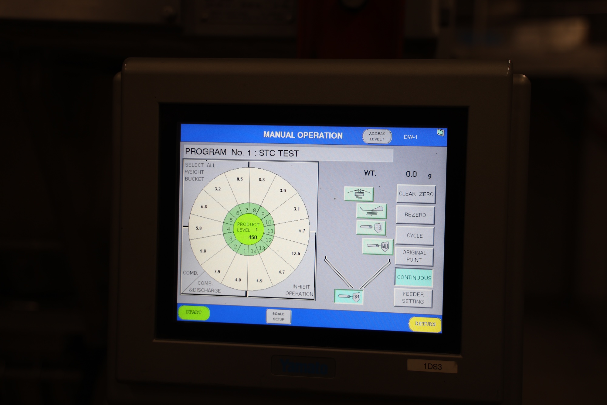 Used Yamato ADW-714-SWH multihead weigher